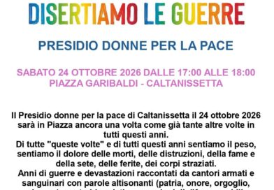 Caltanissetta, il 24 ottobre nuovo appuntamento contro la guerra
